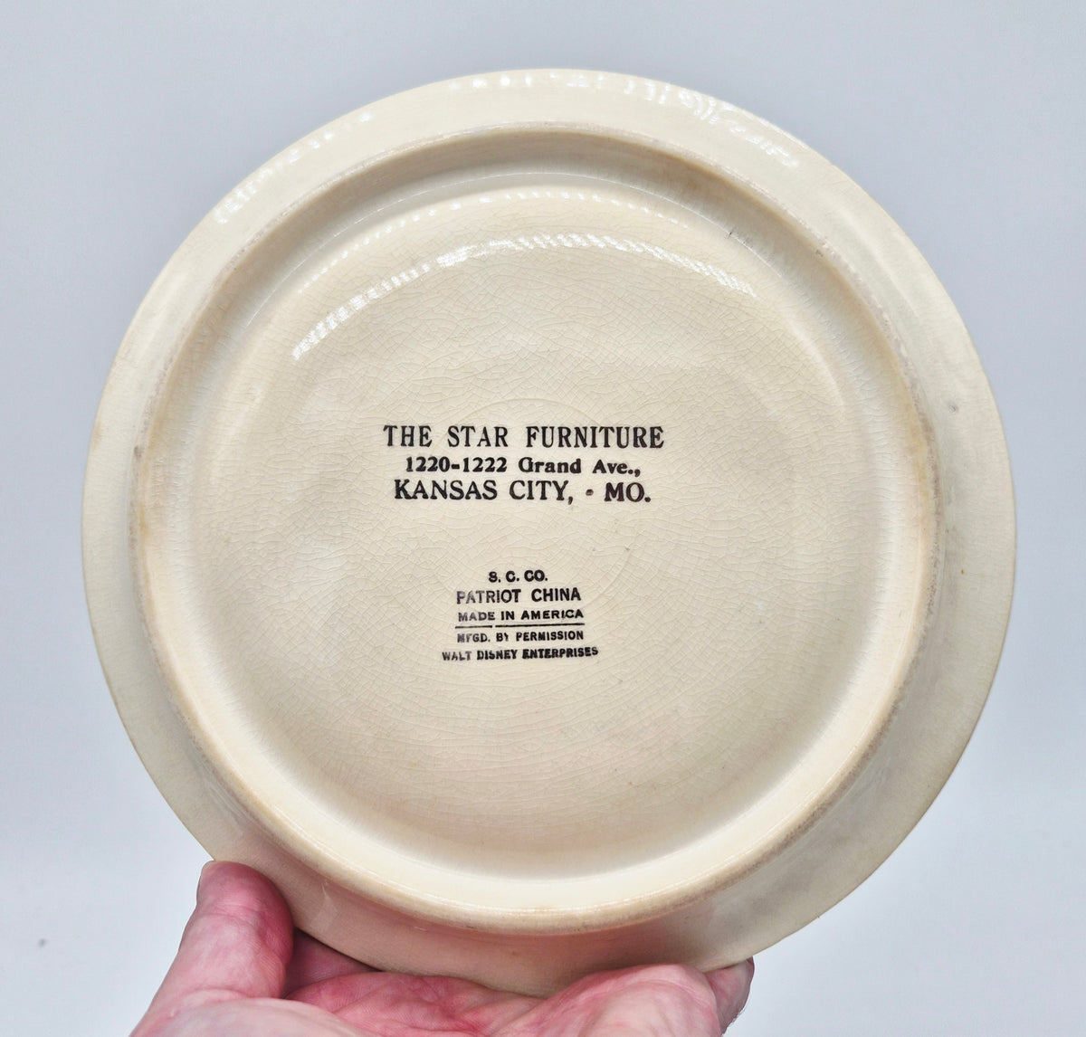 1930s three little pigs divided plate