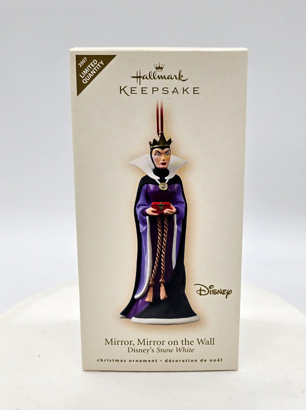 Hallmark Keepsake Disney Snow White ornament in packaging on a white background