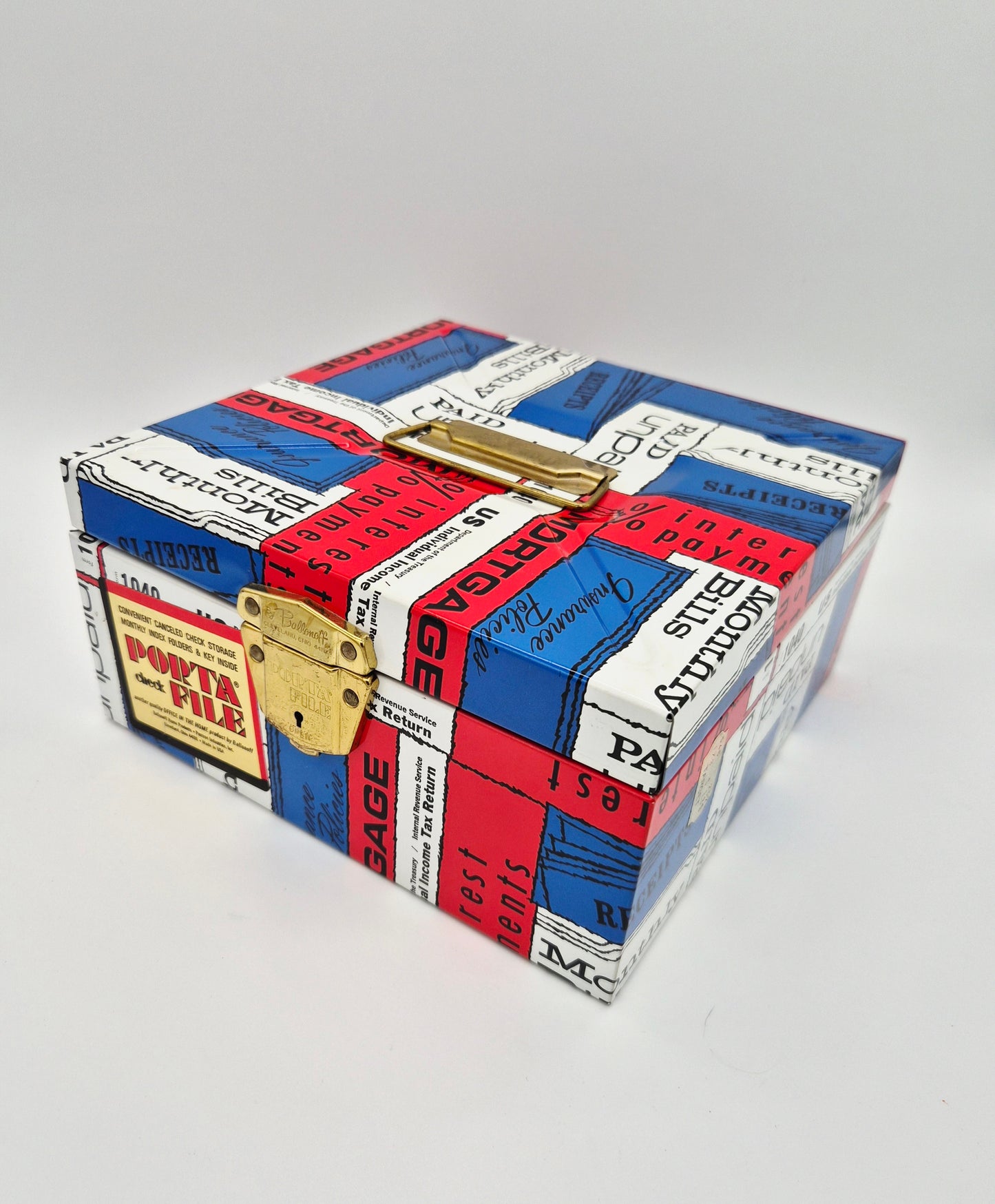 Vintage Balloncroft metal filing box
