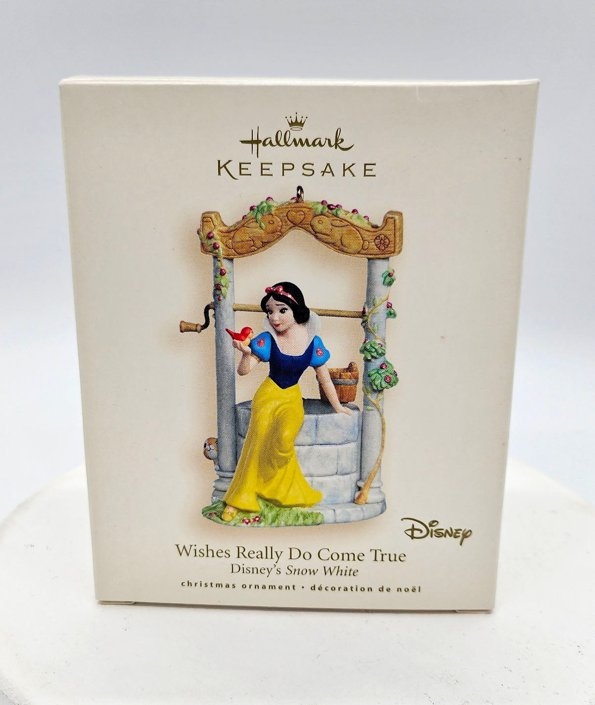 Hallmark Keepsake Disney's Snow White Christmas ornament packaging on a white background